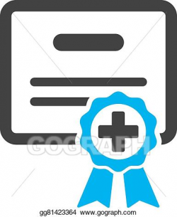 Clip Art Vector - Medical certificate icon. Stock EPS gg81423364 ...