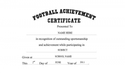 Football Achievement Certificate Free Templates Clip Art & Wording ...