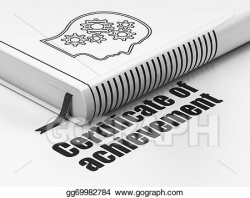 Stock Illustration - Education concept: book head with gears ...