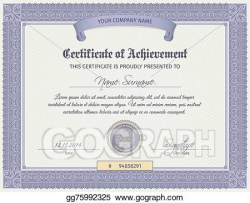 Vector Art - Qualification certificate template. EPS clipart ...