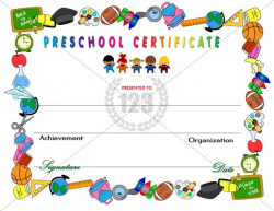Amazing Preschool Certificates for your Kids - 123Certifcate ...