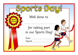 sports day certificate templates free primary sports day printable ...