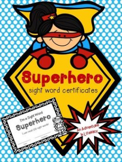 Superhero Sight Word Certificates | Student success, Certificate and ...