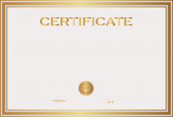 White and Gold Certificate Template PNG Image | Gallery ...