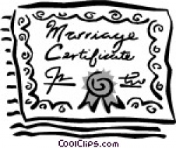 Marriage License Clipart