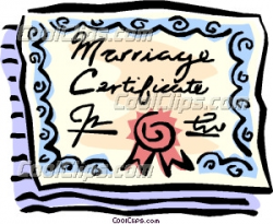 Marriage certificate Clip Art