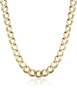Men's 14k Yellow Gold 5.7mm Cuban Chain Necklace, 22