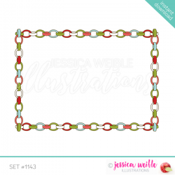 Christmas Paper Chain Frame: JW Illustrations