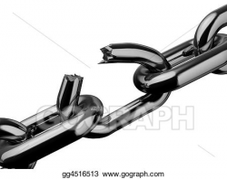 Stock Illustrations - Broken chain. Stock Clipart gg4516513 - GoGraph