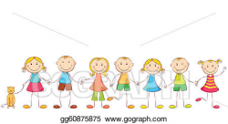 Vector Clipart - Child holding hands. Vector Illustration gg60875875 ...
