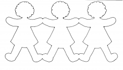 Paper Doll Chain Template #craft … | Pinteres…