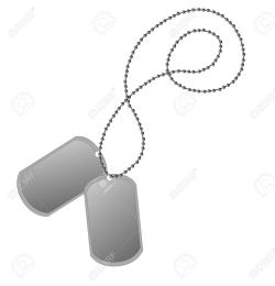 Latest Dog Tags With Chain Icon Isolated On White Background Dog Tag ...