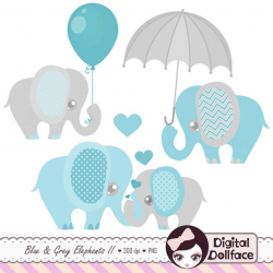 Baby Boy Elephant Clipart, Cute Elephant Clip Art Images