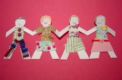 Making paper doll chains | Kiddley