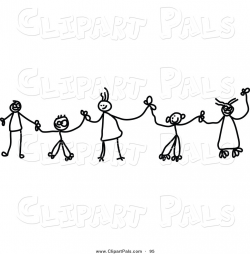 28+ Collection of Children In Line Clipart Black And White | High ...