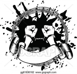 EPS Illustration - Hands in handcuffs. Vector Clipart gg61836162 ...