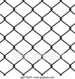 Drawing - Chain link fence. Clipart Drawing gg5155541 - GoGraph