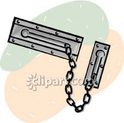 A Silver Door Chain Lock | Clipart Panda - Free Clipart Images