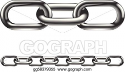 Clip Art Vector - Metal chain links illustration. Stock EPS ...