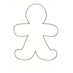 Clipart Of A Gingerbread Man Outline Clipartsco, Gingerbread Man ...