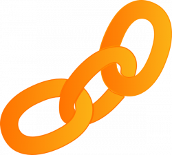 Orange Link (no Outline) Clip Art at Clker.com - vector clip art ...