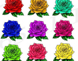 Rose svg rose silhouette rose clipart rose blossom clip