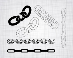 Chain SVG Bundle, Chain SVG, Chain Clipart, Chain Cut Files For ...