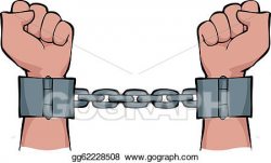 Vector Illustration - Hands in chains. EPS Clipart gg62228508 - GoGraph