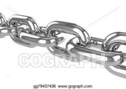 Drawing - Render stainless steel chain. Clipart Drawing gg79437436 ...