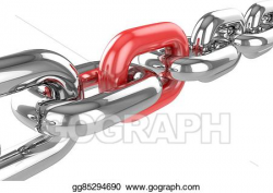 Drawing - Render stainless steel chain. Clipart Drawing gg85294690 ...
