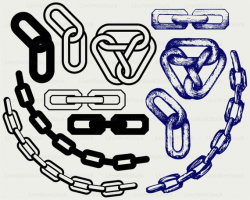 Chain svg/chain clipart/chain svg/chain silhouette/chain cricut cut ...