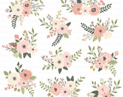 Floral clipart | Etsy