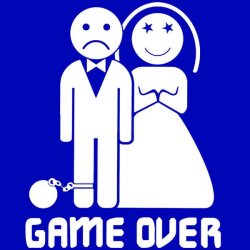 Shirtific - Game Over Marriage Ball And Chain Bachelor Party Joke ...
