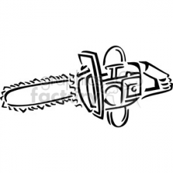 Royalty-Free black and white chainsaw 384912 vector clip art image ...