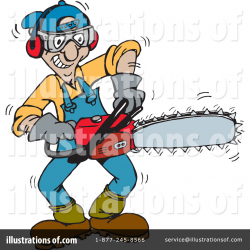 Chainsaw Clipart #43163 - Illustration by Dennis Holmes Designs