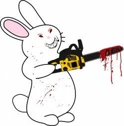 Clipart - Bunny With Chainsaw