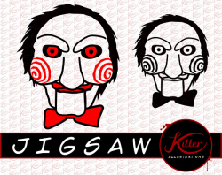 Jigsaw Vector SAW movie Clip Art Cut File Instant Digital