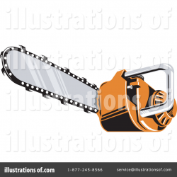 Chainsaw Clipart #1136256 - Illustration by patrimonio