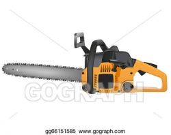 Vector Stock - Yellow chainsaw . Clipart Illustration gg66151585 ...