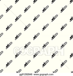 Vector Stock - Chainsaw pattern, simple style. Clipart Illustration ...
