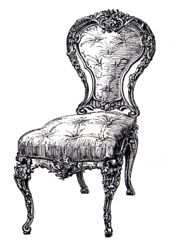 Vintage Clip Art - Frenchy Chair - 4 Options - The Graphics Fairy