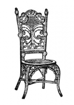 vintage chair clip art, franz meyer image, black and white clipart ...