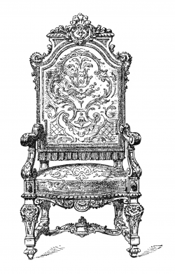 Free Vintage Image Ornate Chair Clip Art | Old Design Shop Blog