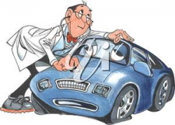 Clipart Illustration of a Car Doctor