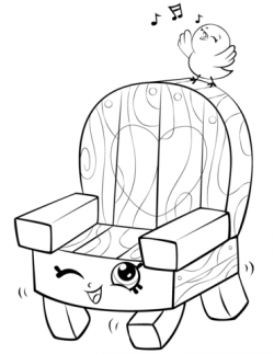 Garden Chair and Bird Shopkin coloring page | Free Printable ...