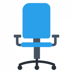 Blue office chair clipart - Transparent PNG & SVG vector