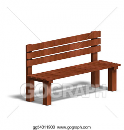 Stock Illustration - Park bench. Clipart Drawing gg54011903 - GoGraph