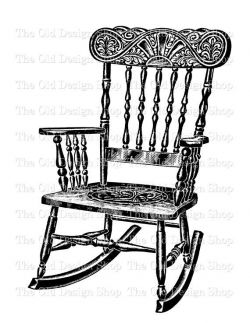 Antique Rocking Chair Digital Download Printable Clip Art Printable ...
