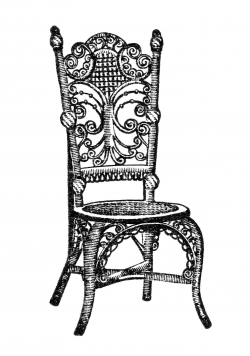 vintage chair clipart, old fashioned parlor chair, antique chair ...