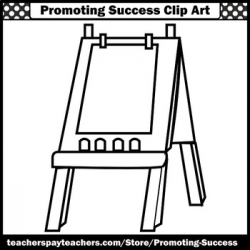 Art Easel Clipart Commercial Use SPS by Promoting Success | TpT